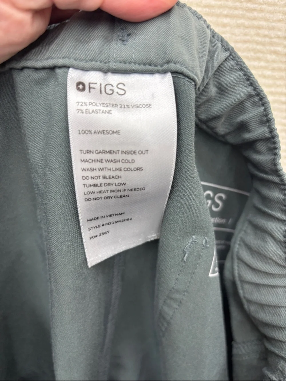 Figs | small Men's Olive Green Drawstring Pants